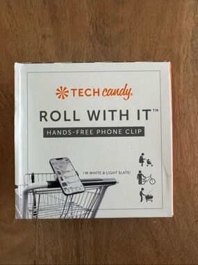 Tech Candy Roll With It Hands-Free Phone Clip - White & Light Slate